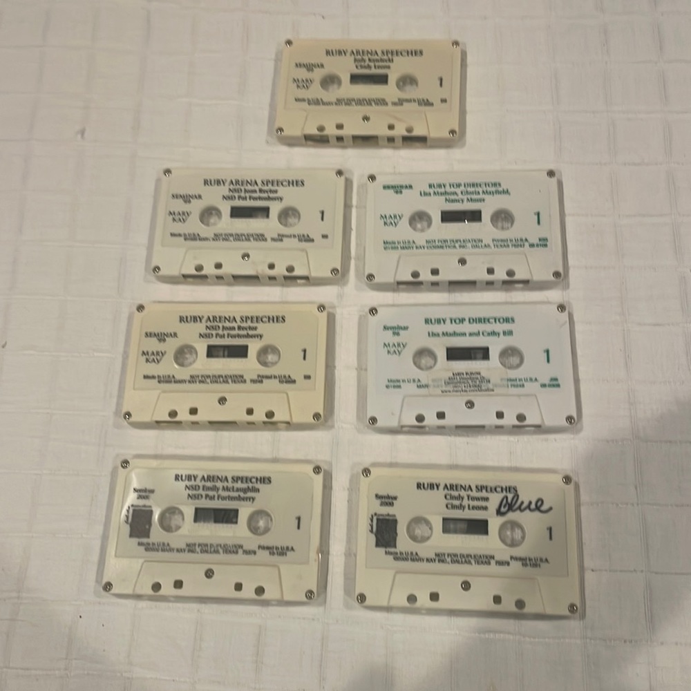 Mary Kay cassette tape bundle Ruby Arena speeches top directors consultants